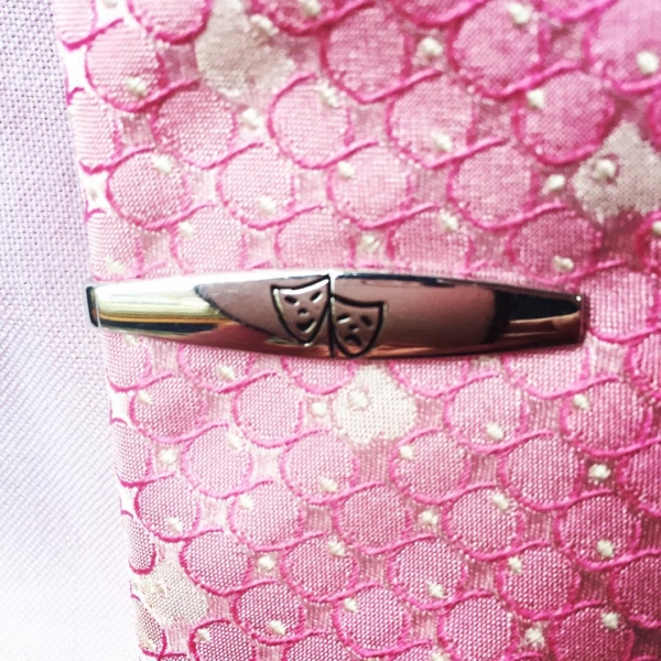 My fave pink tie with my only tie clip for #tiedayfriday