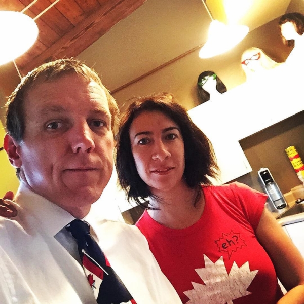 Happy #canadaday #tiedayfriday! – had a great dream of Mamie last night and wore her tie today. Listened to The Hip all morning and @sundilu sports a great Canada shirt as well.