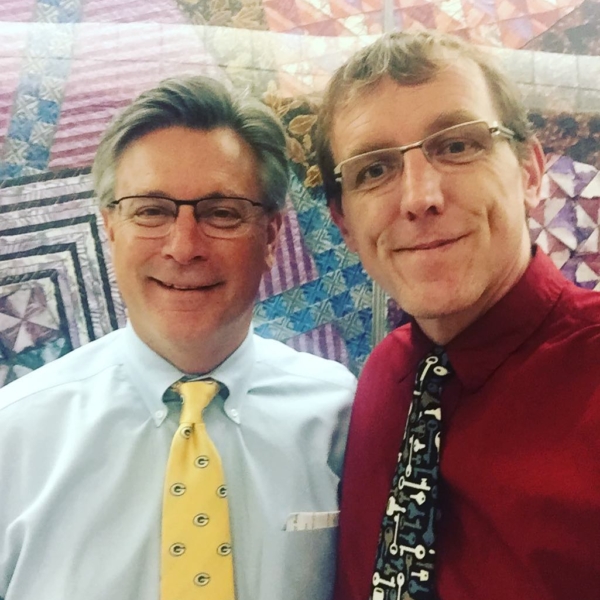 When one gets a chance to #tiedayfriday with the whimsical and cool president of @stnorbert one must.